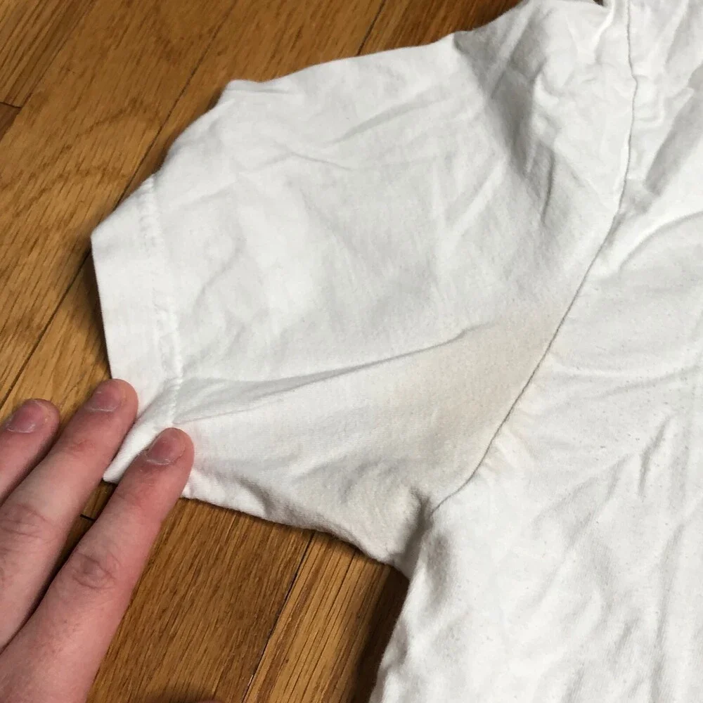 Nike Shirt Mens‎ Medium White Short Sleeve Crew Neck Logo 100% Cotton Top Adult
